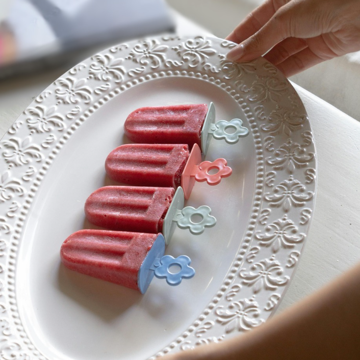 Strawberry Watermelon Protein Popsicles