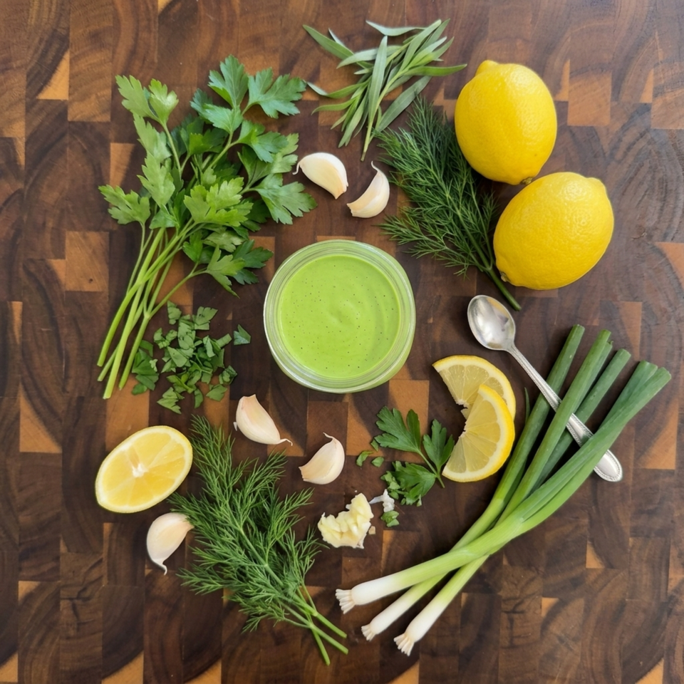High Protein Green Goddess Dressing