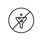 Simple icon of a funnel indicating no fillers.