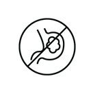 Stomach icon indicating no bloating.