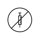 Syringe icon indicating no RBST